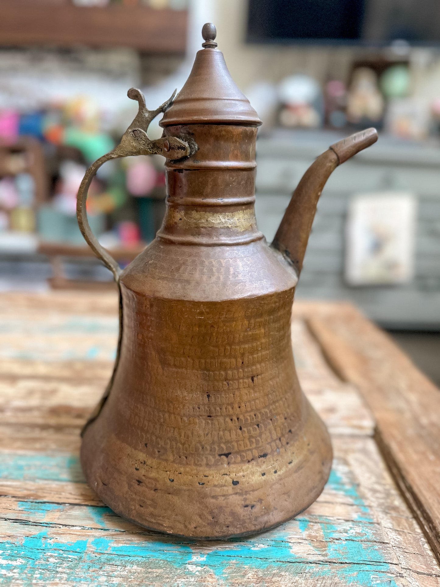 Antique Turkish Large Copper Pitcher