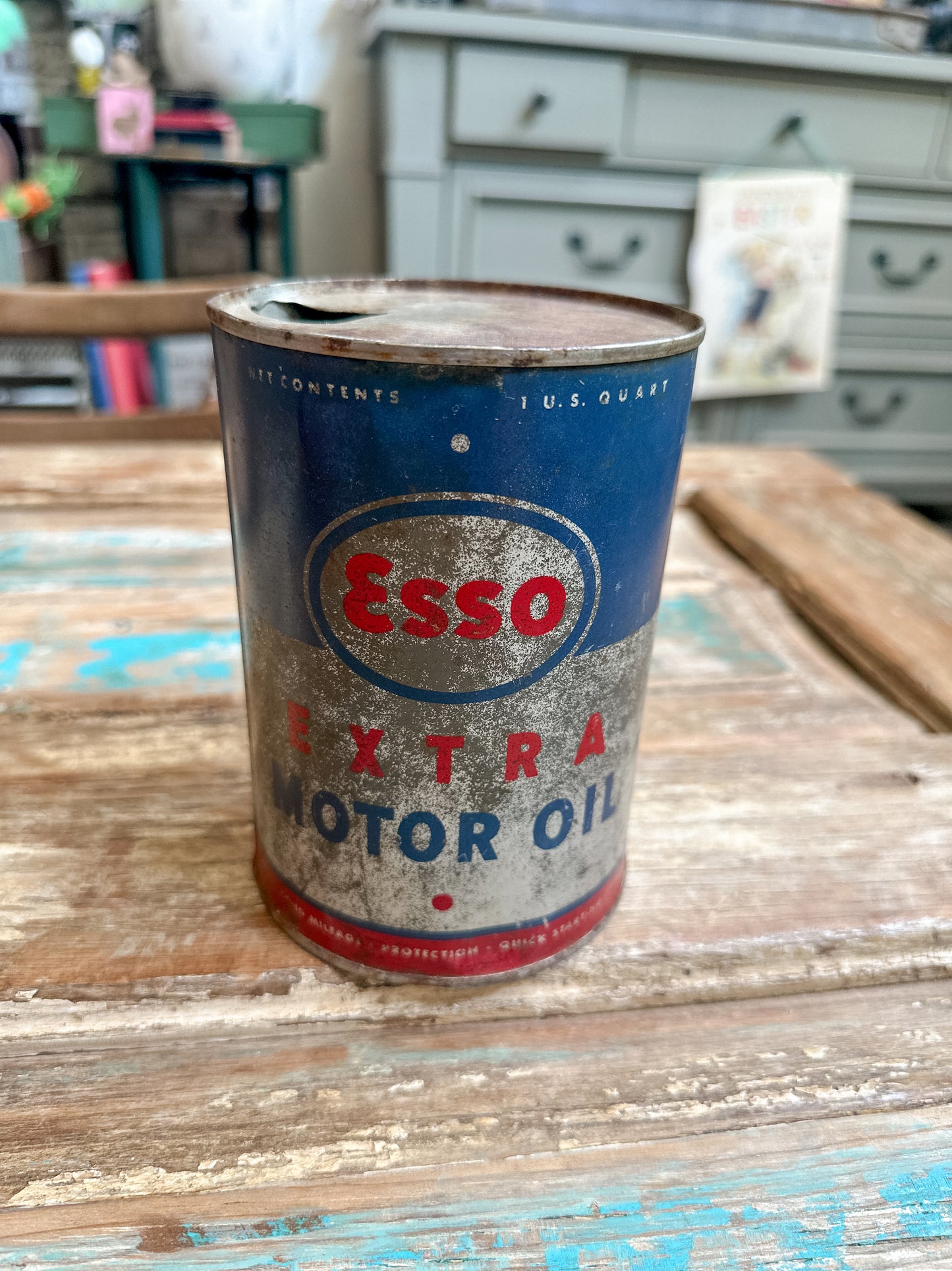 Esso Motor Oil Can Awesome find for collectors!