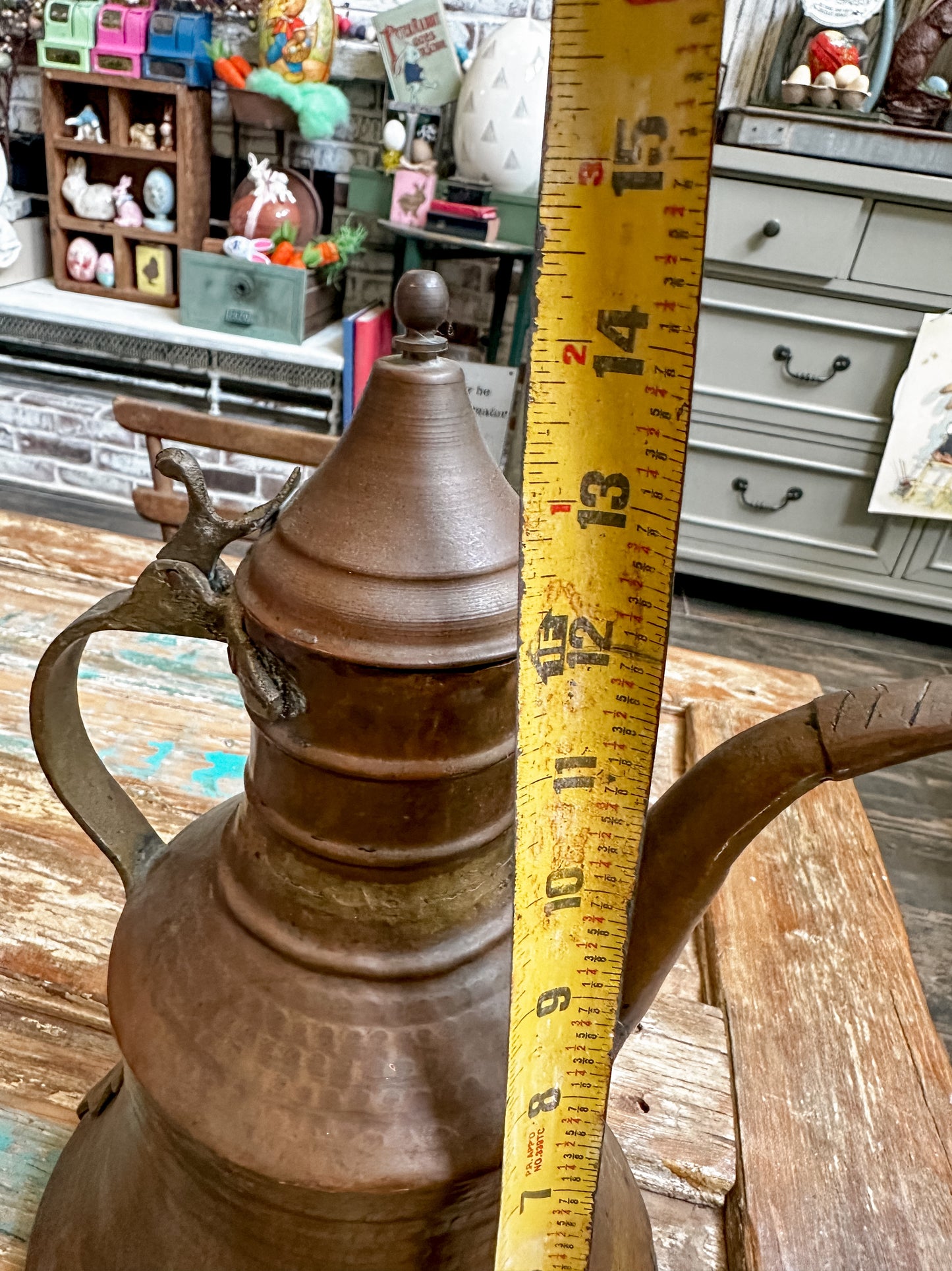 Antique Turkish Large Copper Pitcher