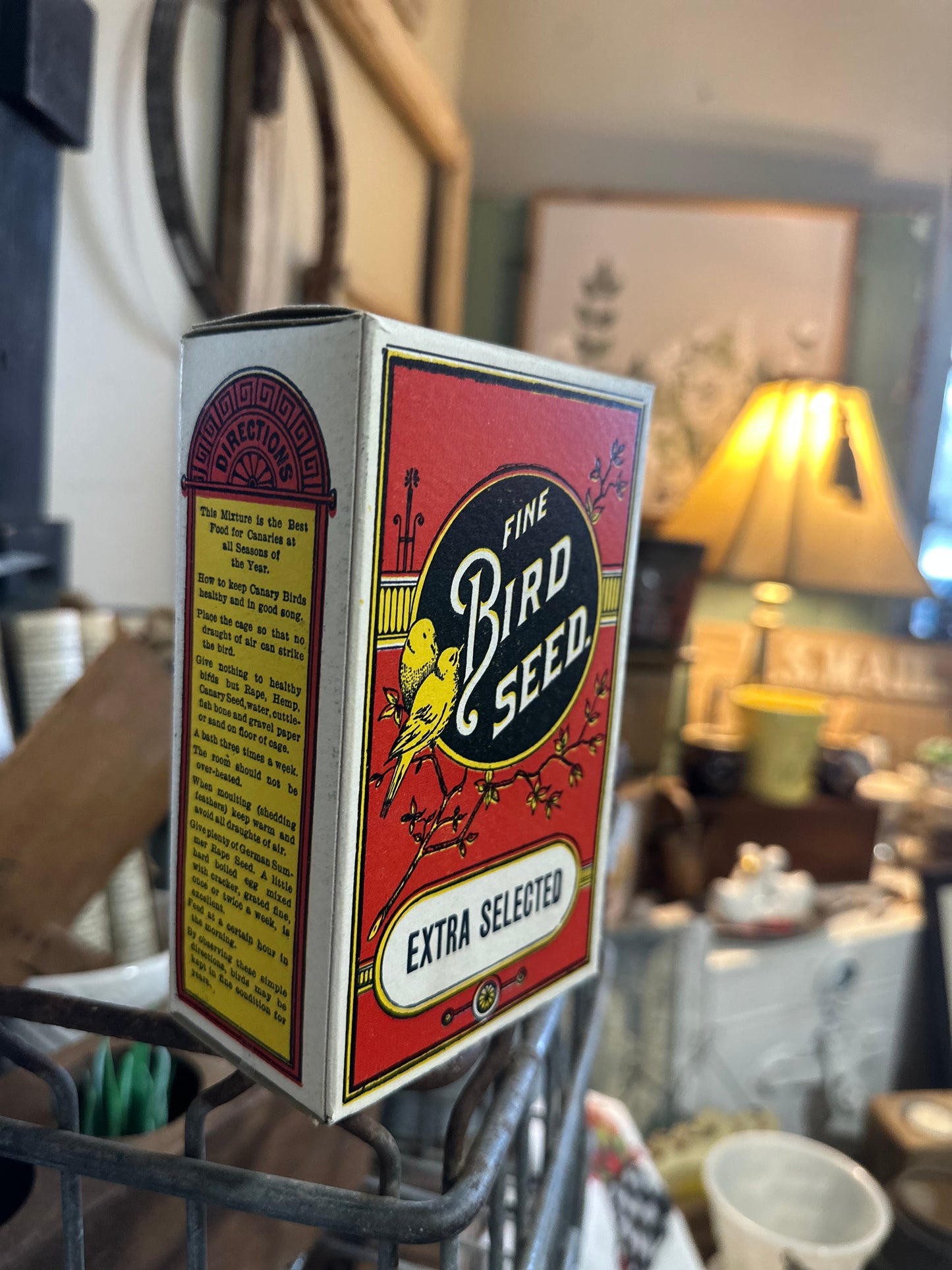 RARE 1920’s Bird Seed Box (perfect for styling!)