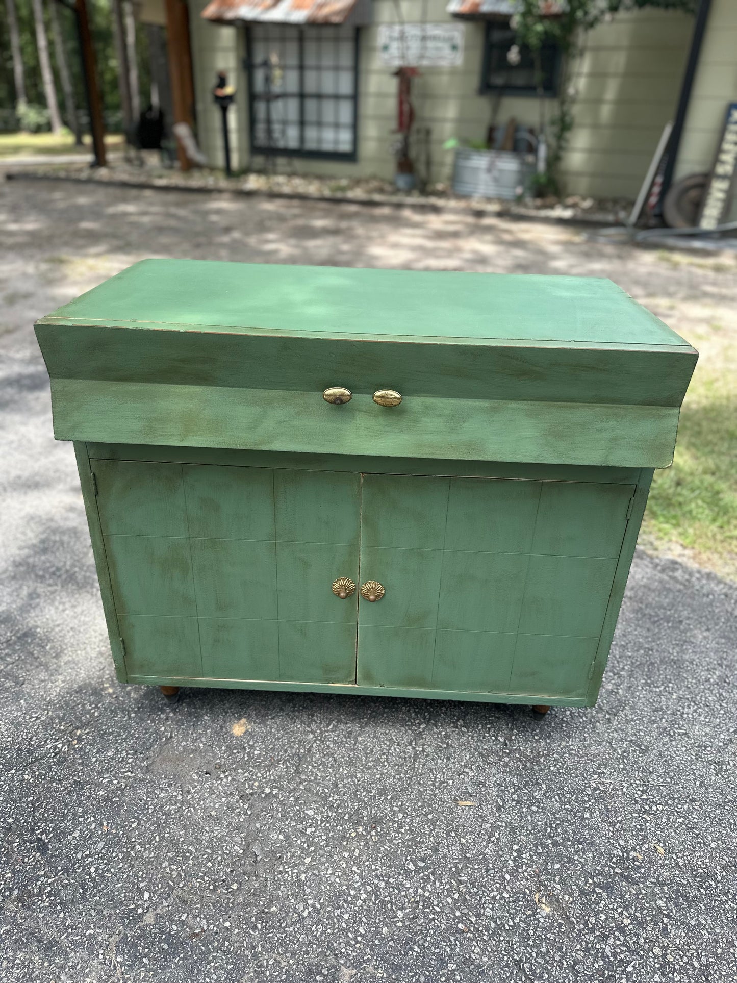 1960’s Refinished in English Boxwood Green, Bar Piece