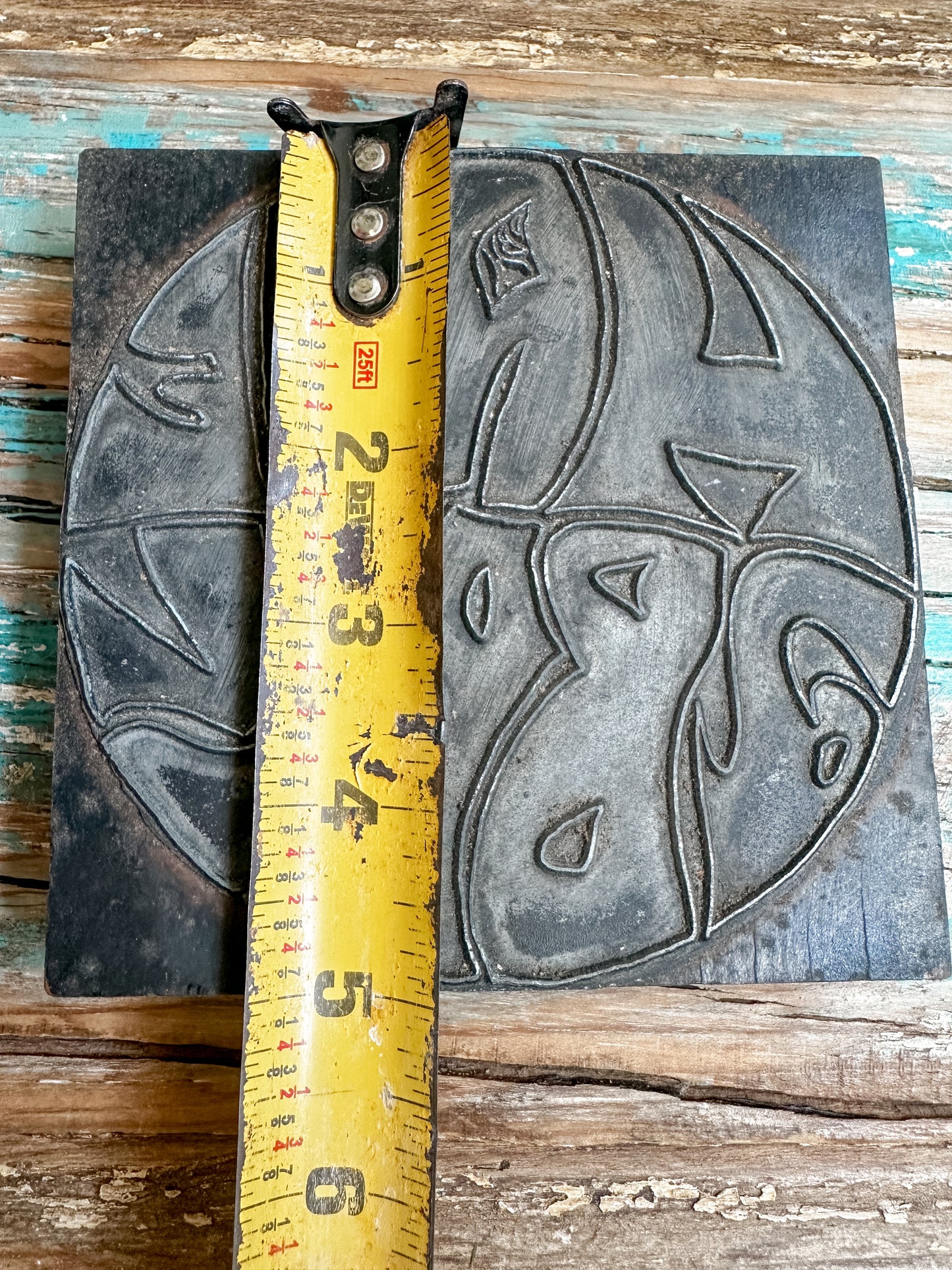 RARE “Have a Ball” Large Antique Printer-press wood and metal stamp