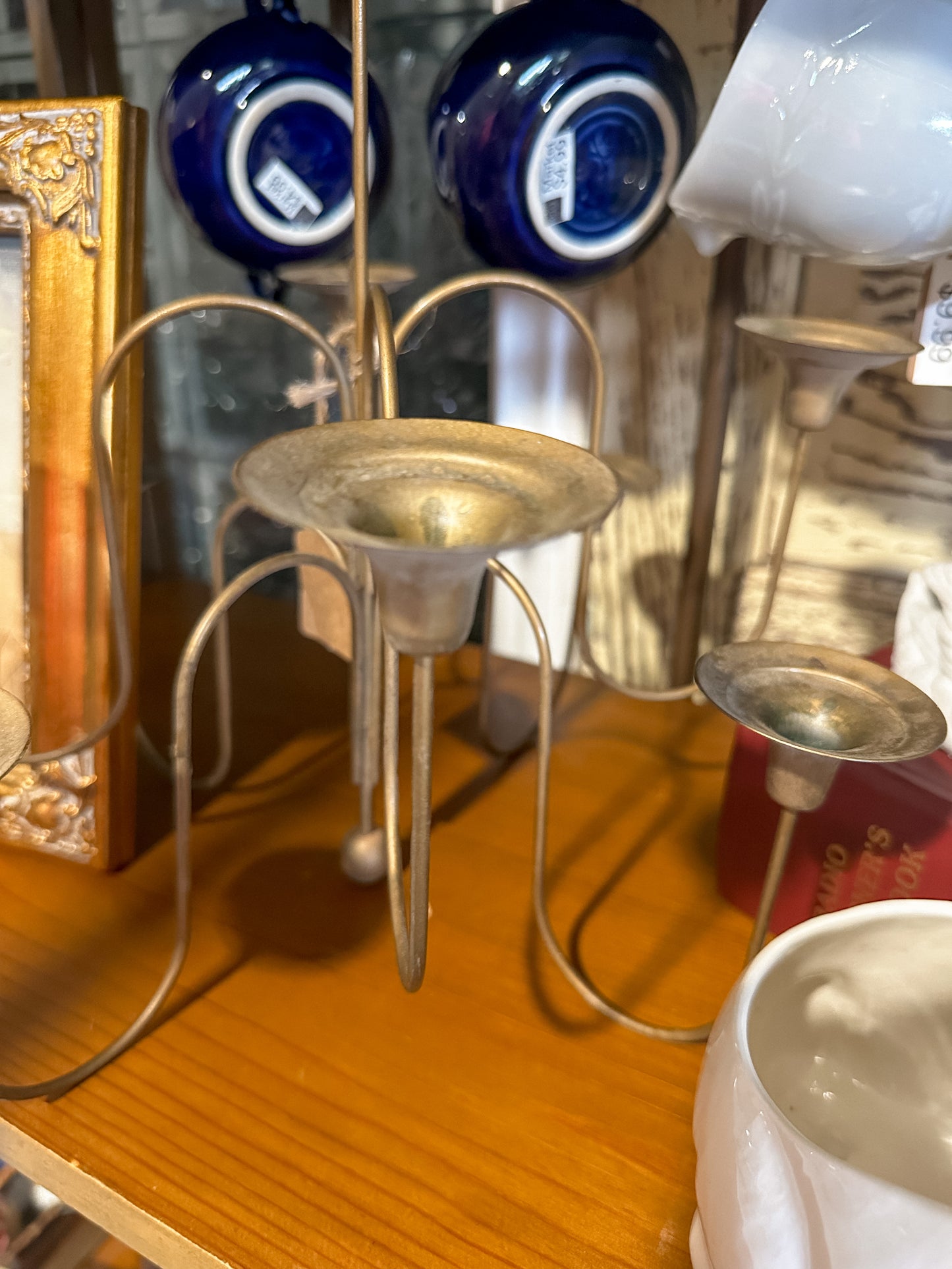 Vintage Brass Lightweight Candelabra