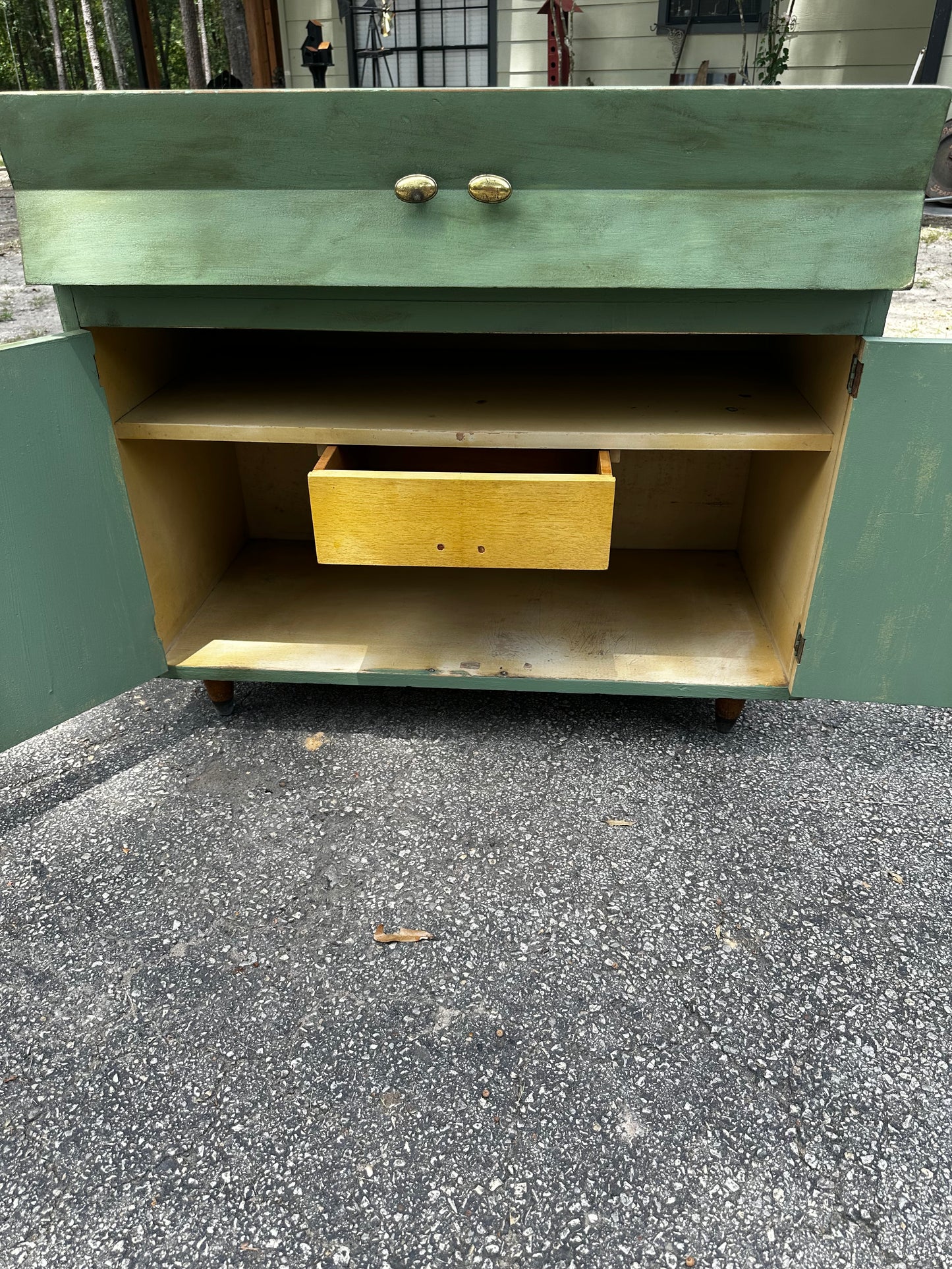 1960’s Refinished in English Boxwood Green, Bar Piece