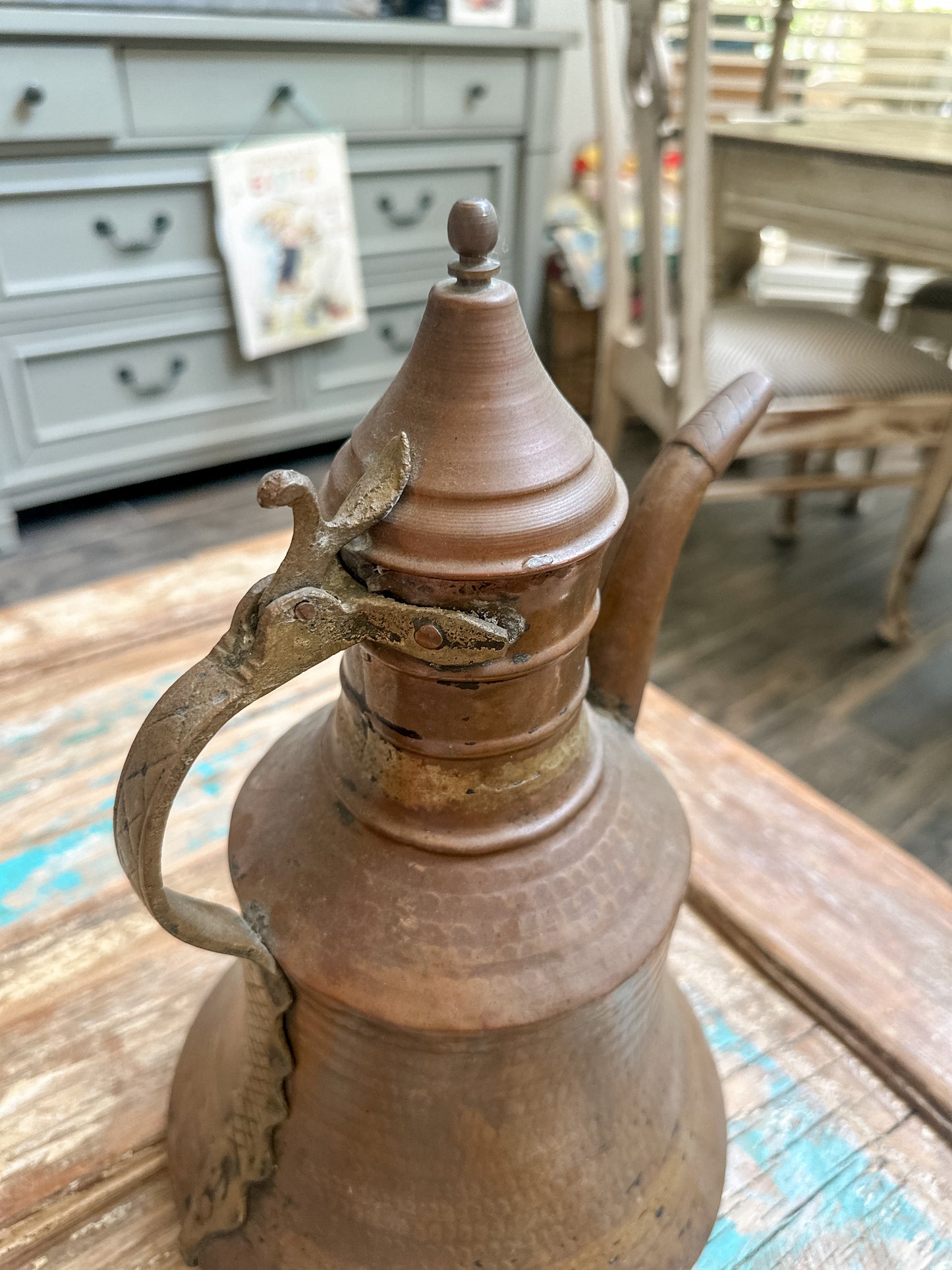 Antique Turkish Large Copper Pitcher