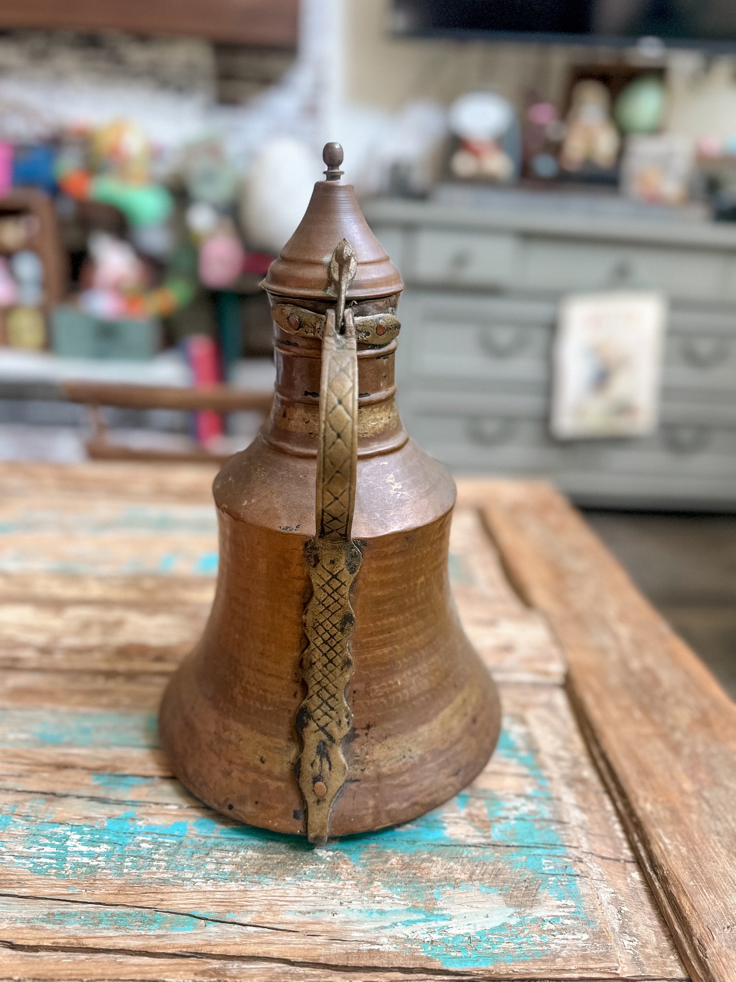 Antique Turkish Large Copper Pitcher