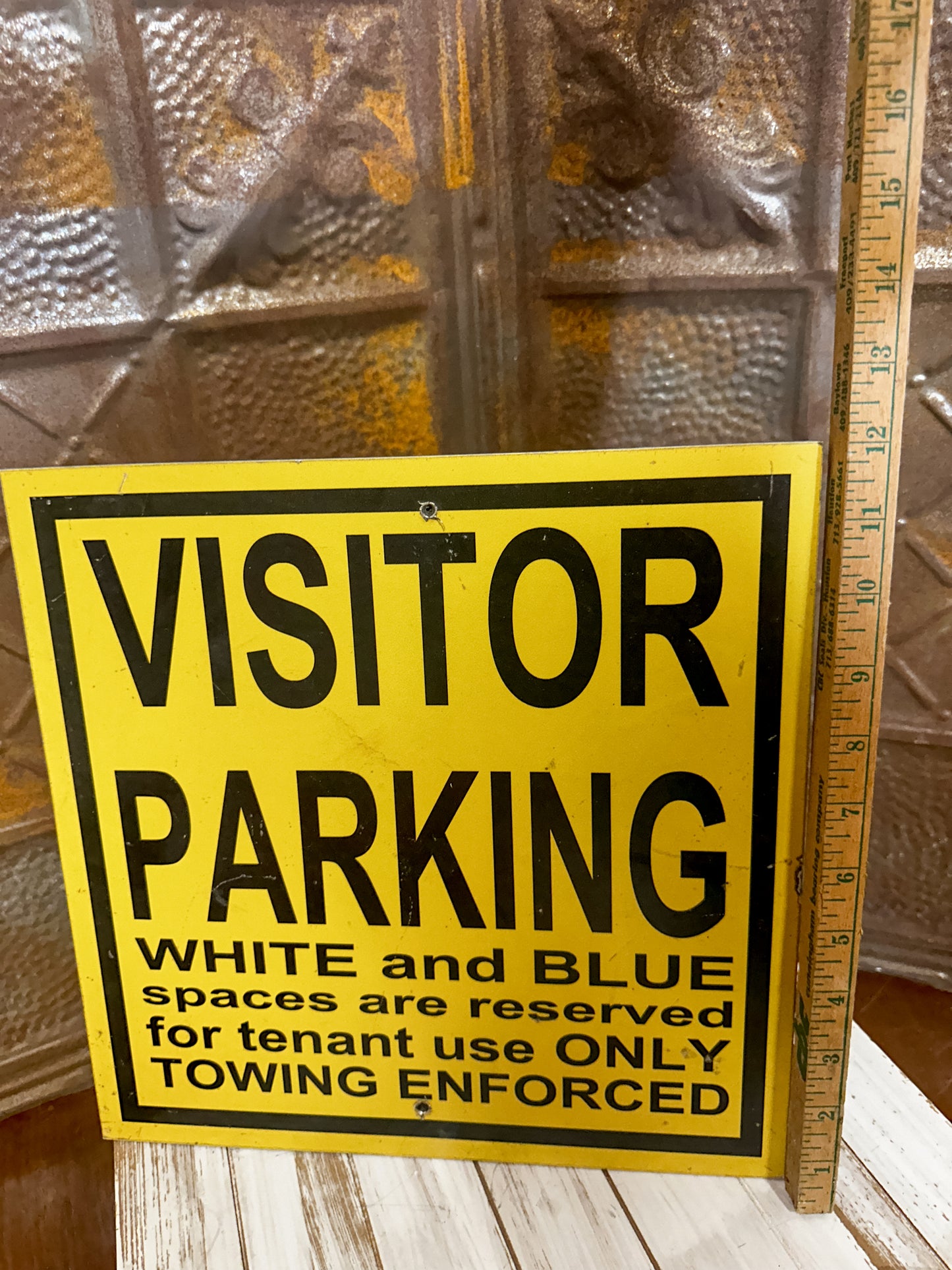 Vintage Heavy Metal Parking Sign Perfect for a Man Cave!