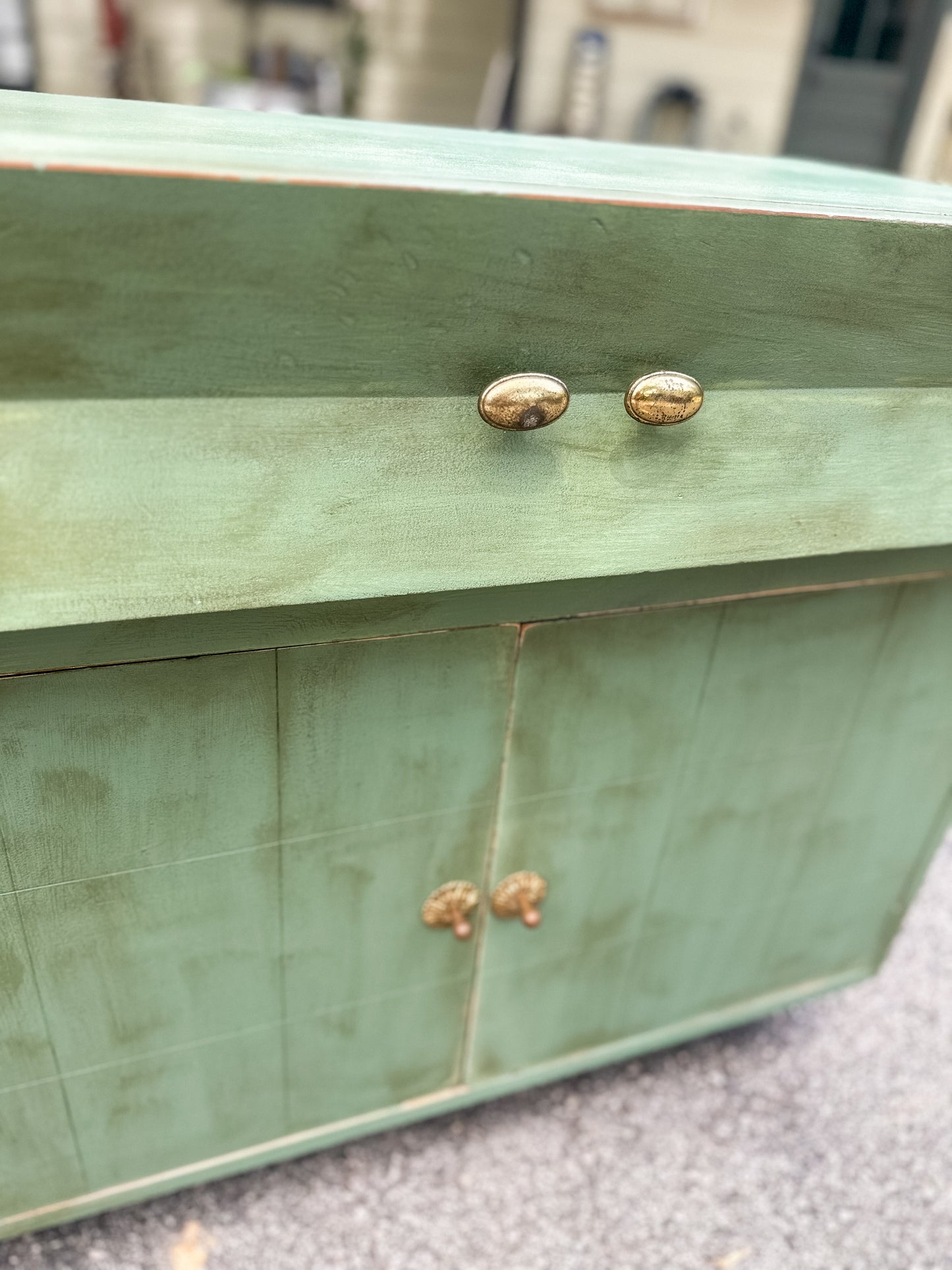 1960’s Refinished in English Boxwood Green, Bar Piece