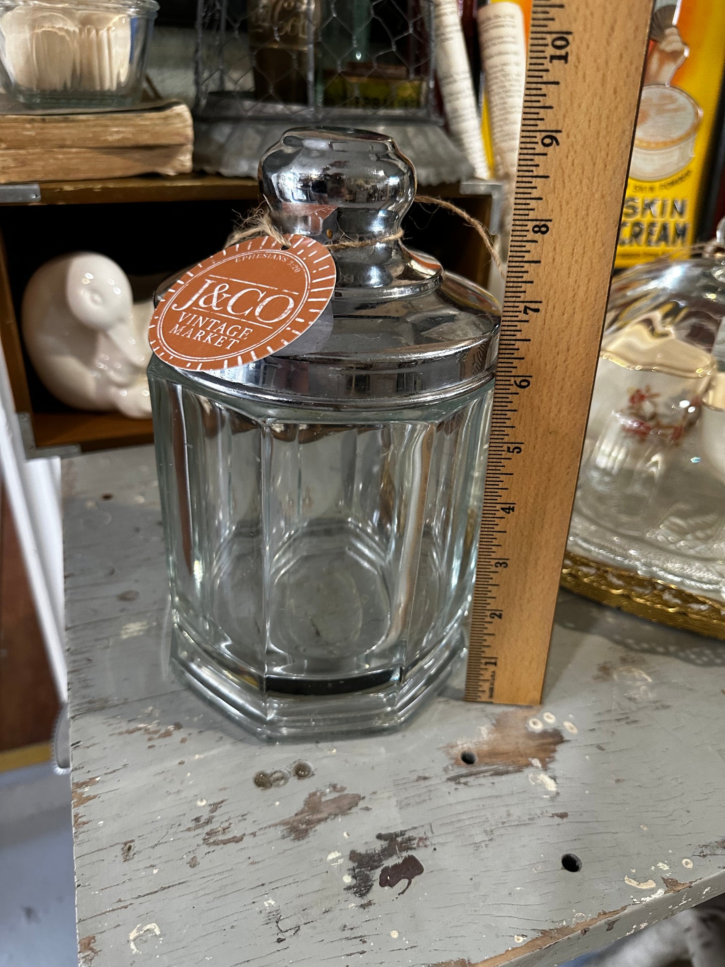 Antique Amazing Heavy Glass Apothecary Jar