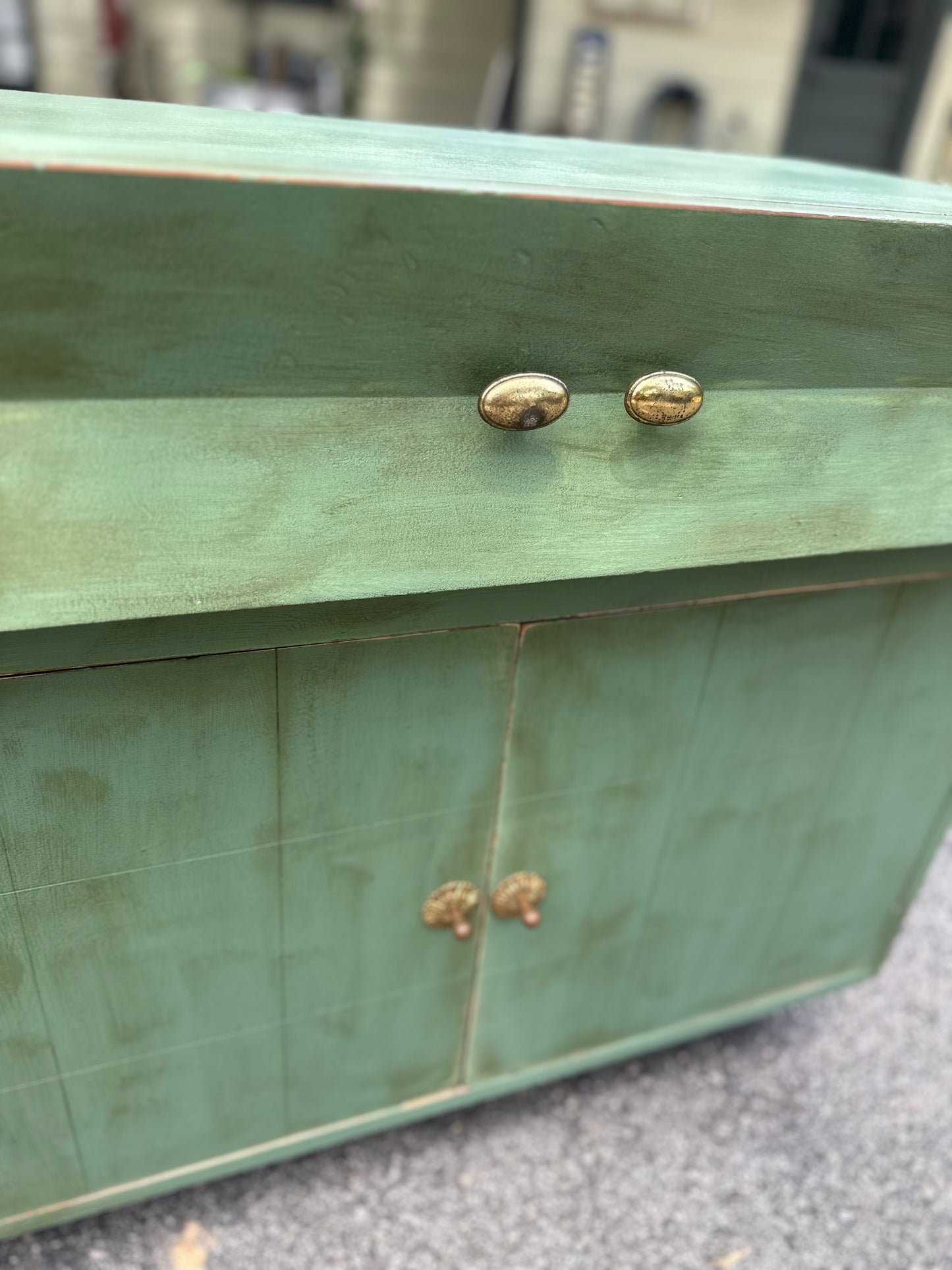 1960’s Refinished in English Boxwood Green, Bar Piece