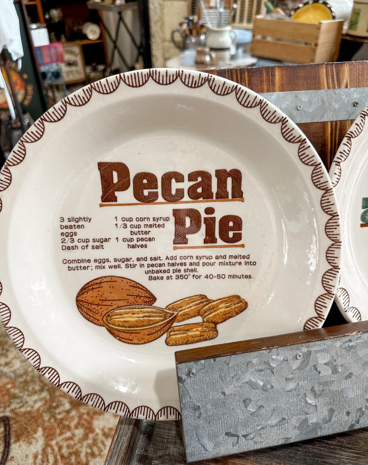 Vintage Pecan and Apple Pie