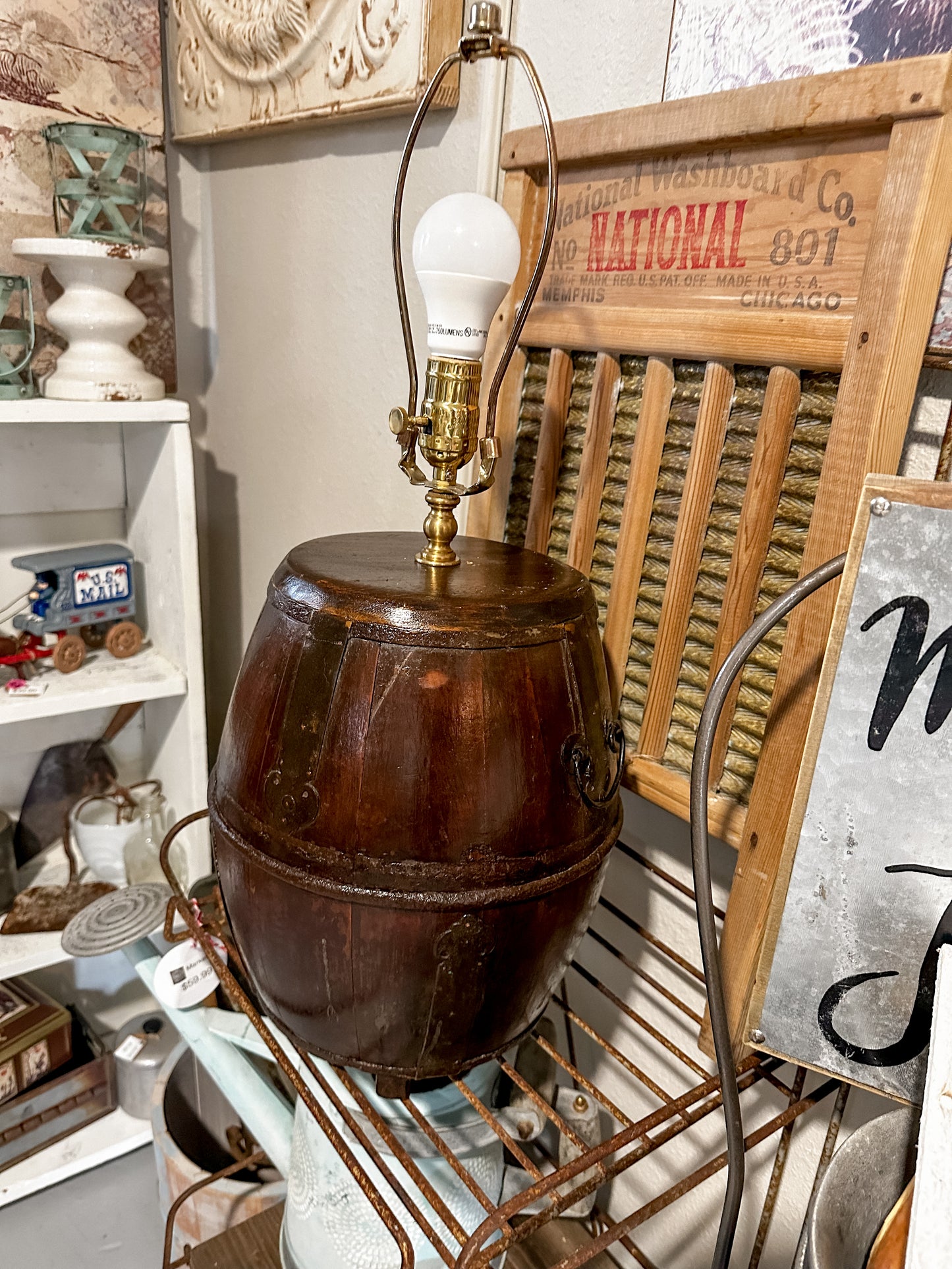 Vintage Barrel Lamp