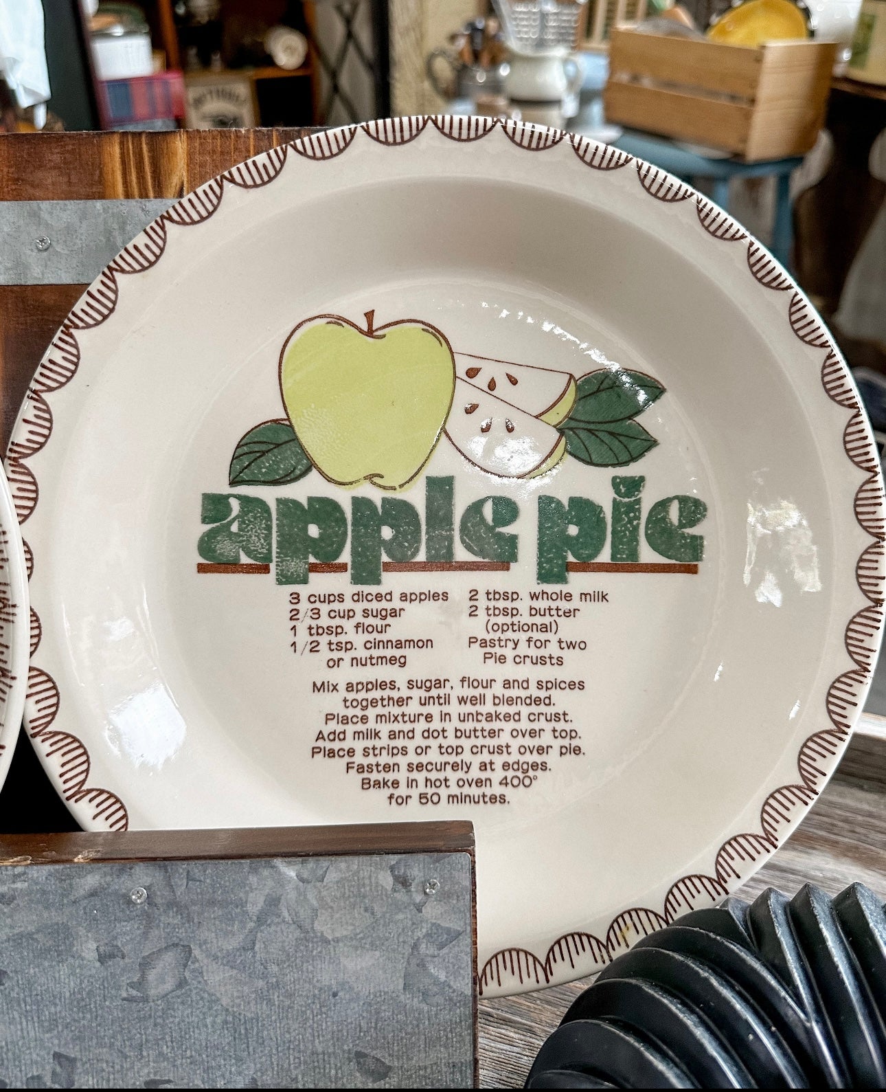 Vintage Pecan and Apple Pie