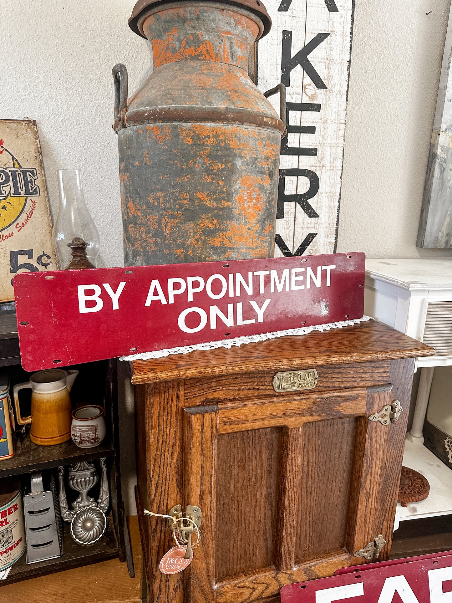 Vintage Authentic By Appointment Only Sign