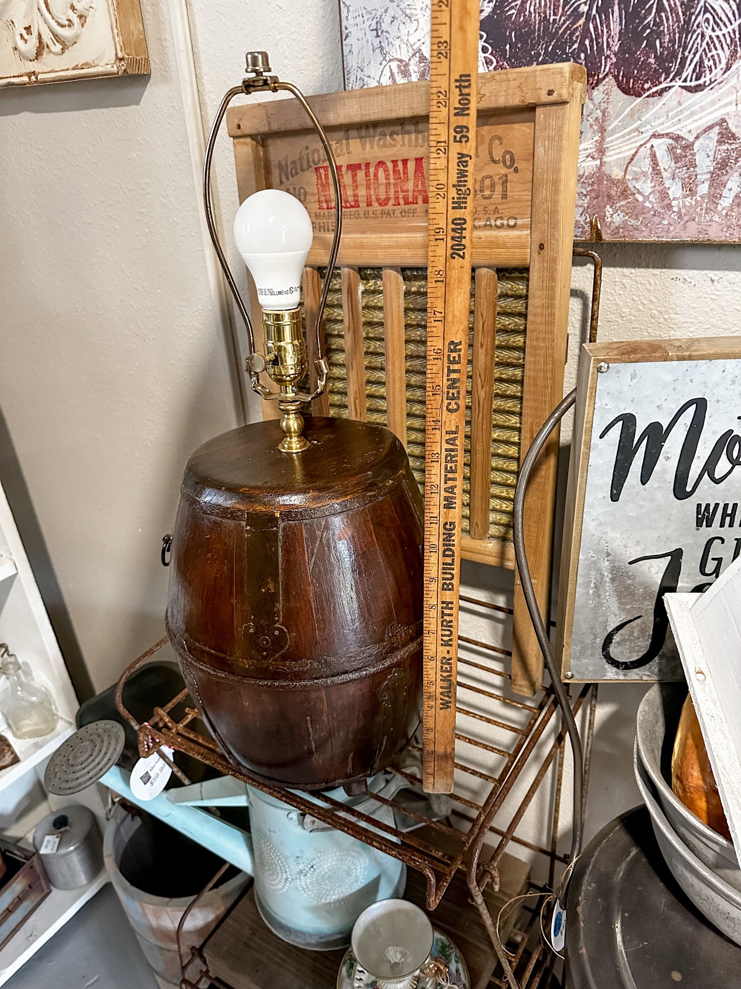Vintage Barrel Lamp