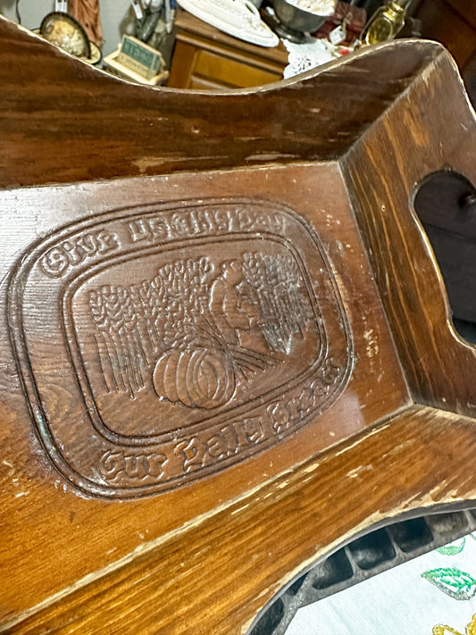 Vintage Daily Bread Wooden Tray