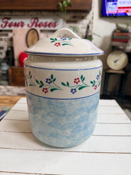 Large Vintage Cottage Core Canister