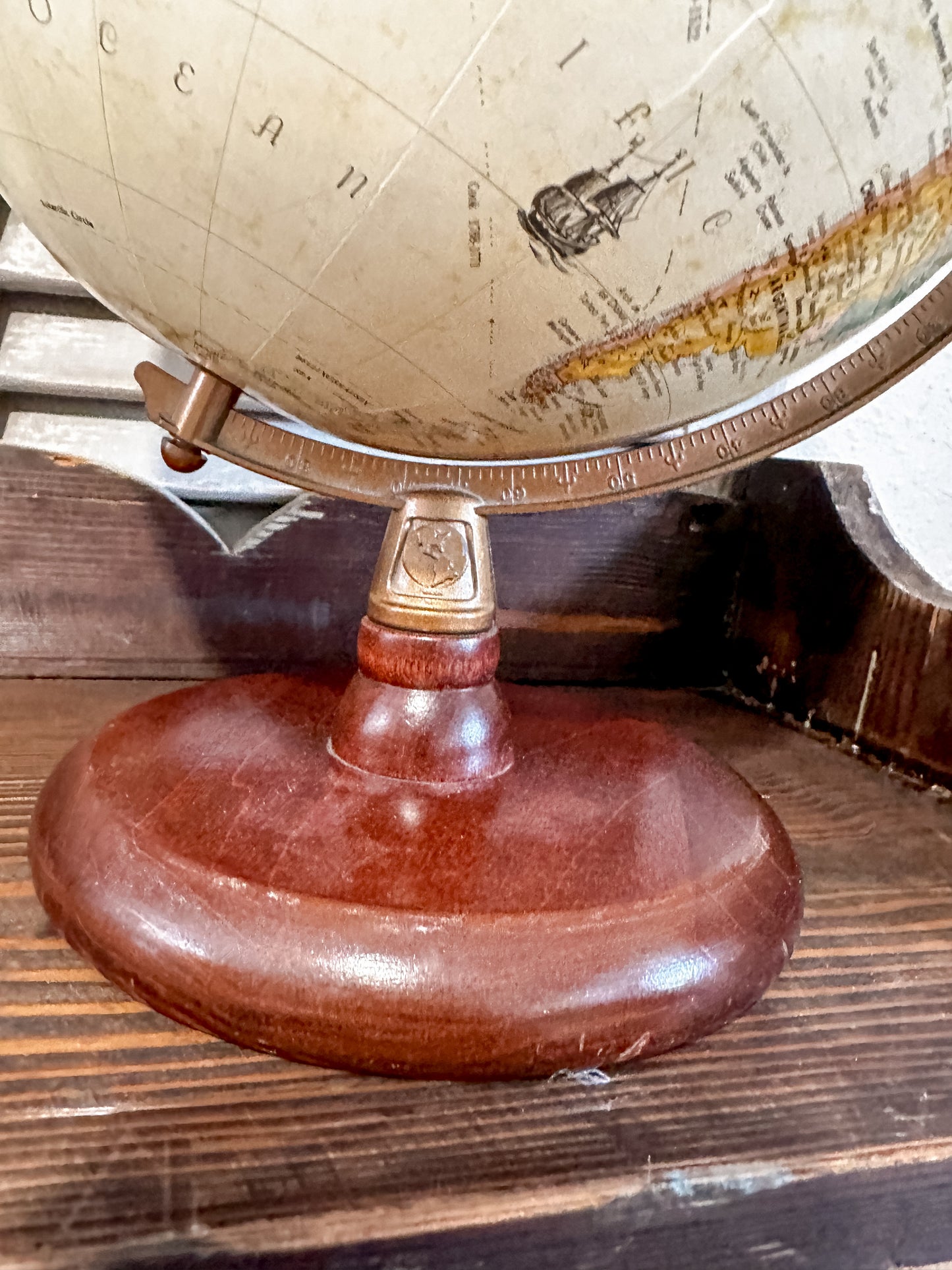 Vintage Replogle Globe (smaller/medium size) and solid wood stand