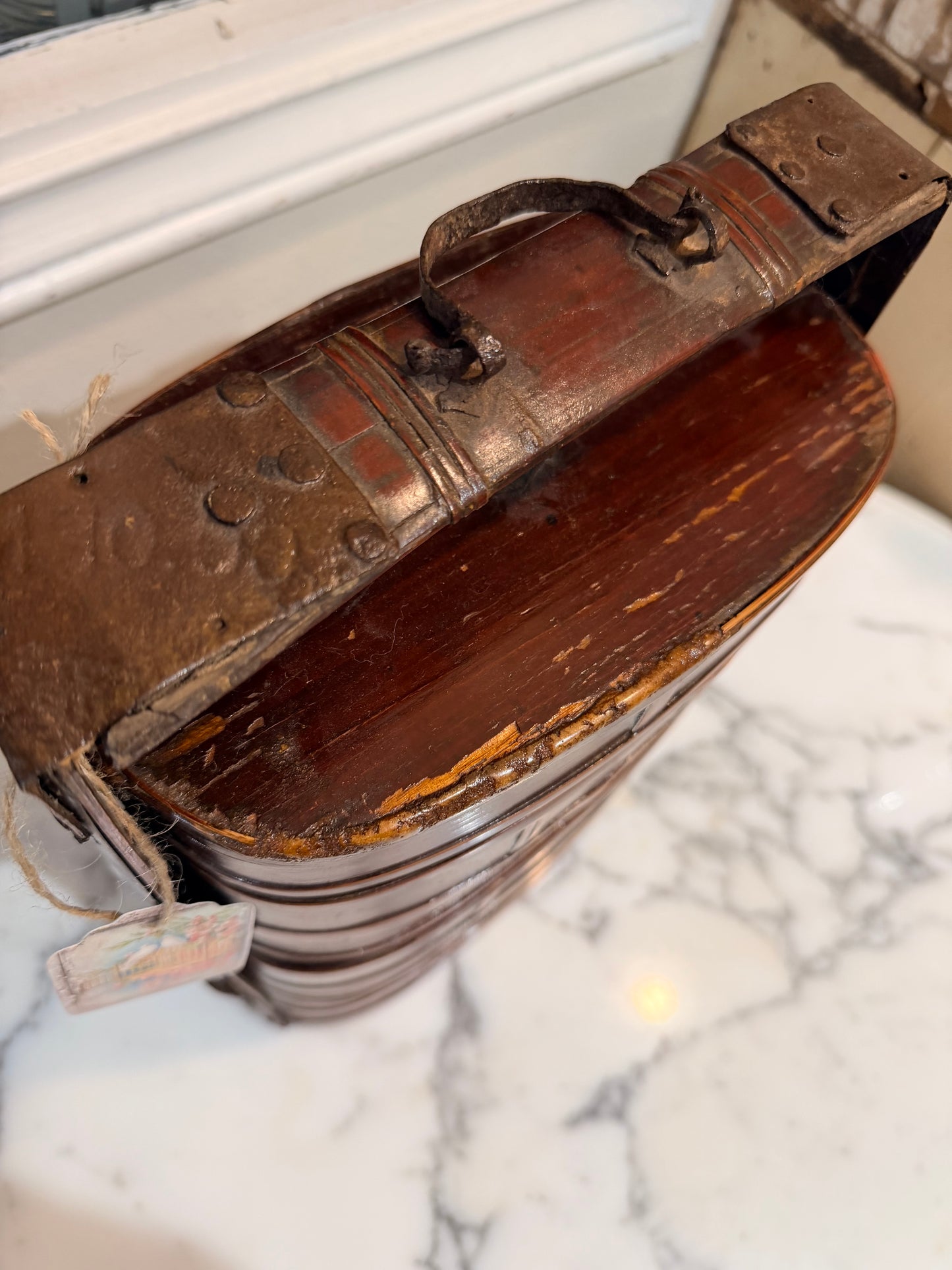 Antique 3 piece Food Basket, RARE find!