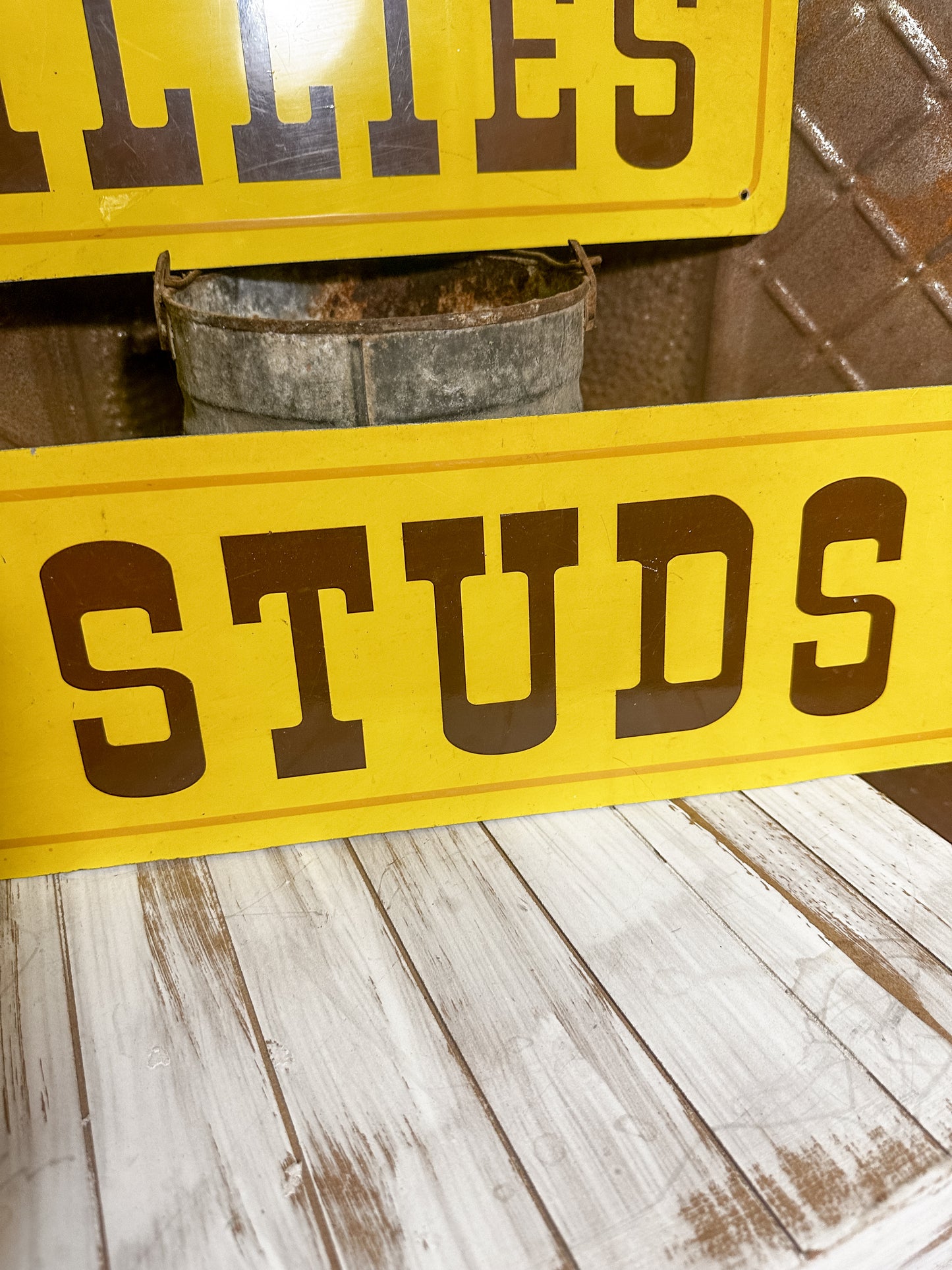 RARE Heavy Metal Vintage Sign Set “Studs” and “Fillies”