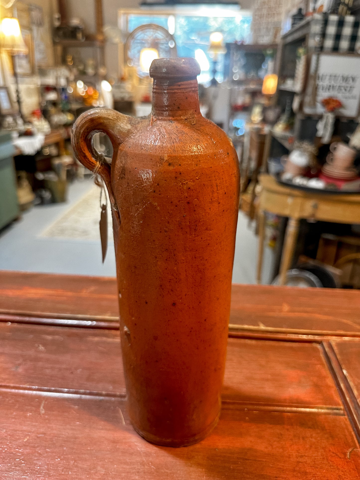 Antique German Large Clay Bottle