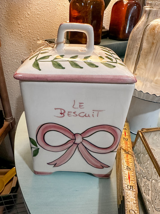 Darling Vintage Le Biscuit Porcelain Canister #cottagecore all day!