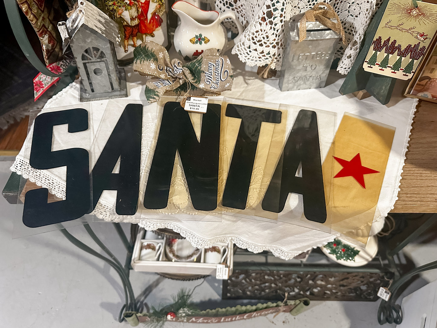 Vintage SANTA Marquee Letters w/star 🎅🏼