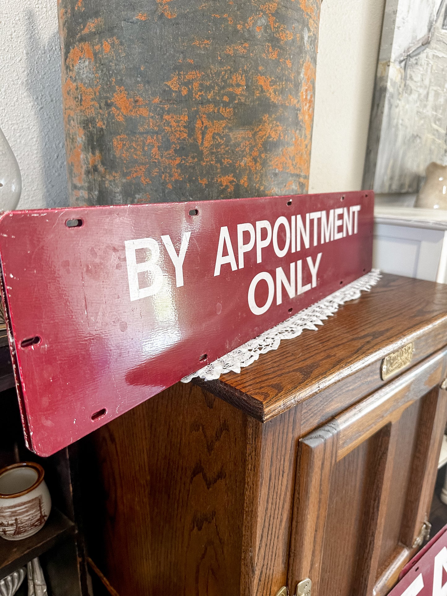 Vintage Authentic By Appointment Only Sign