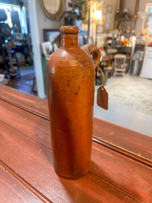 Antique German Large Clay Bottle