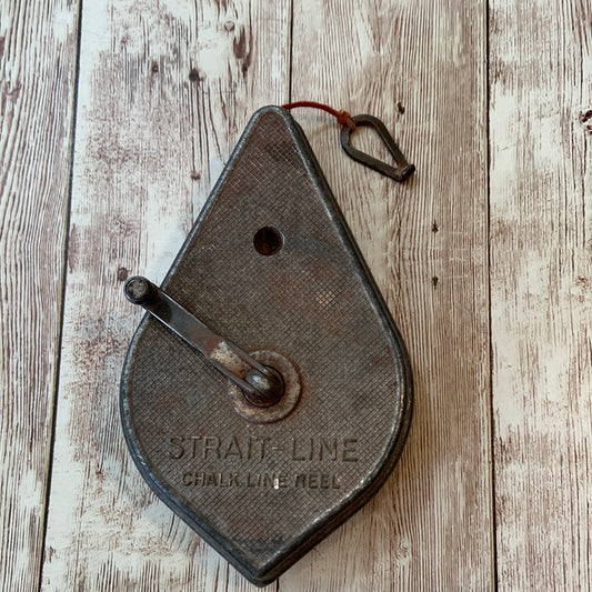 Vintage Plumb Bob Strait-Line Chalk Line Reel
