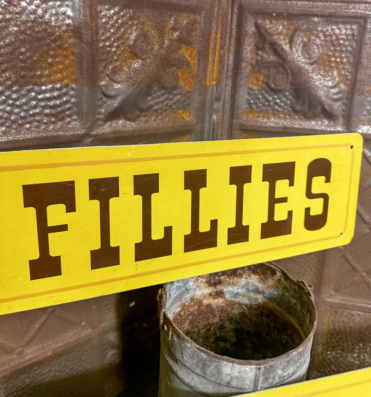 RARE Heavy Metal Vintage Sign Set “Studs” and “Fillies”