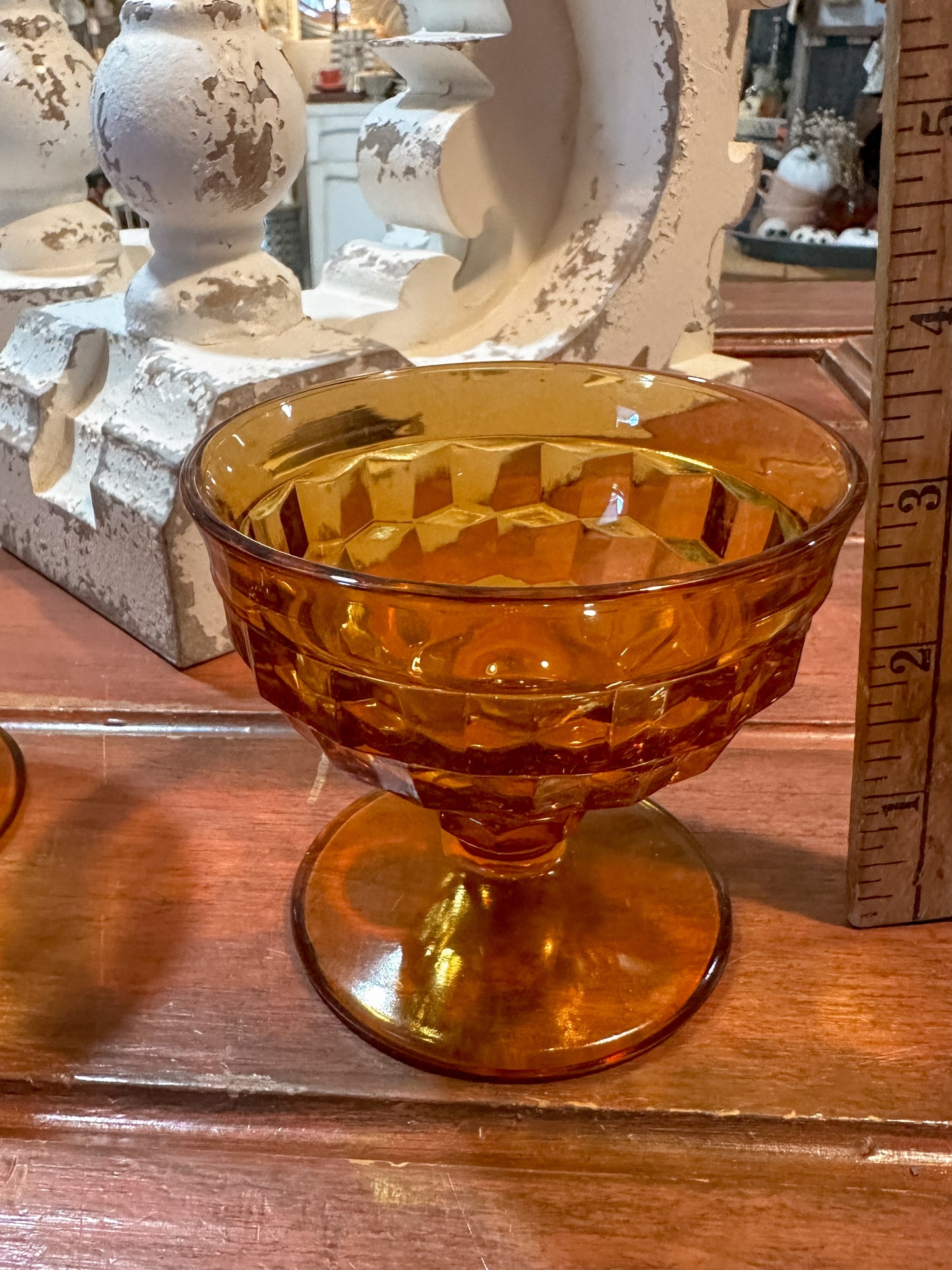 Vintage Indiana Glass Amber Desert/Fruit/Custard Cup (priced individually, 7 available)