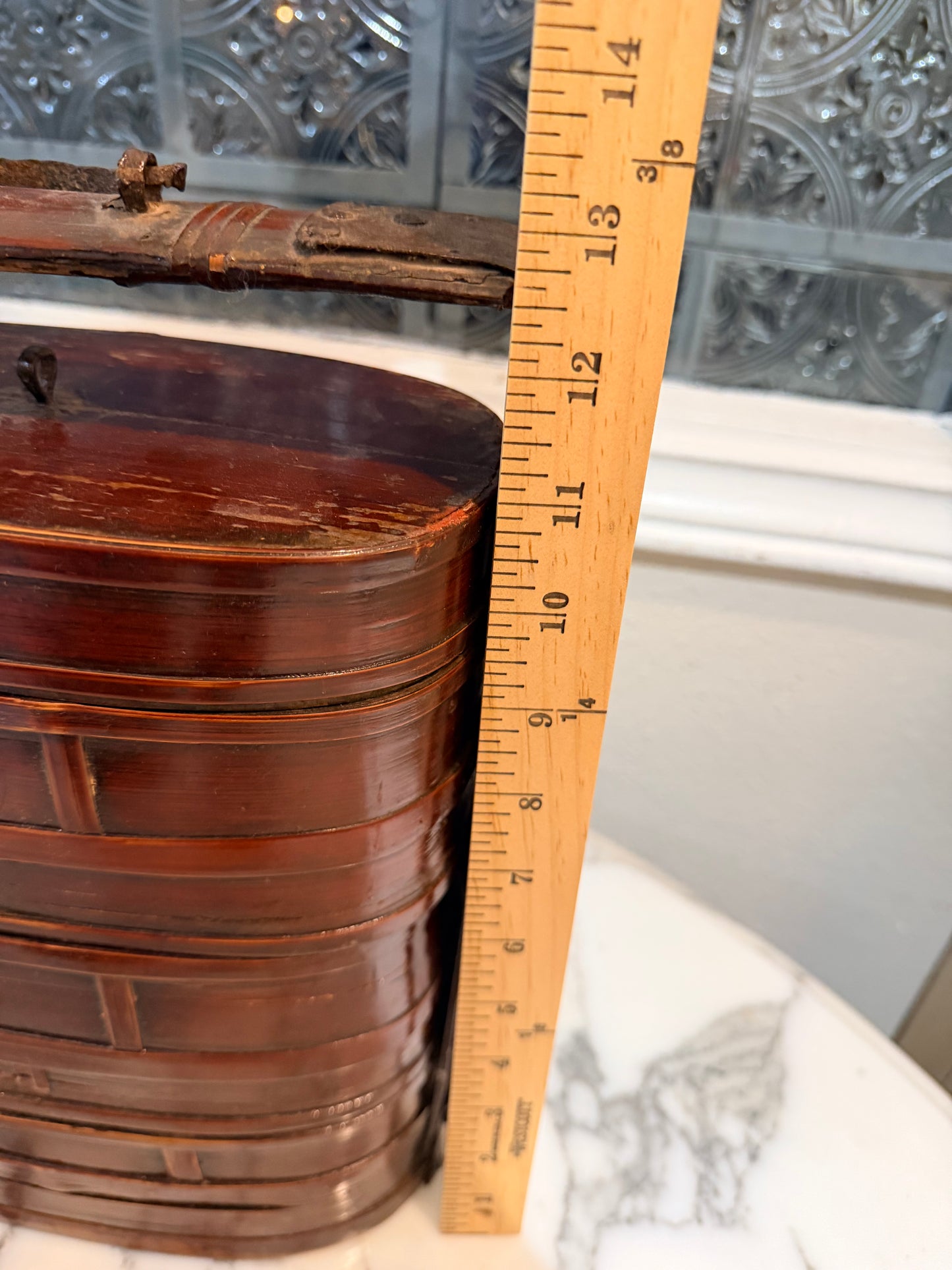 Antique 3 piece Food Basket, RARE find!