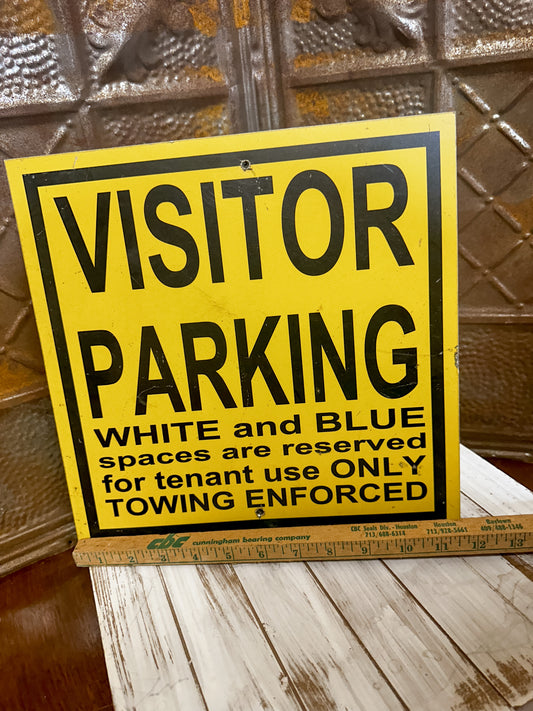 Vintage Heavy Metal Parking Sign Perfect for a Man Cave!