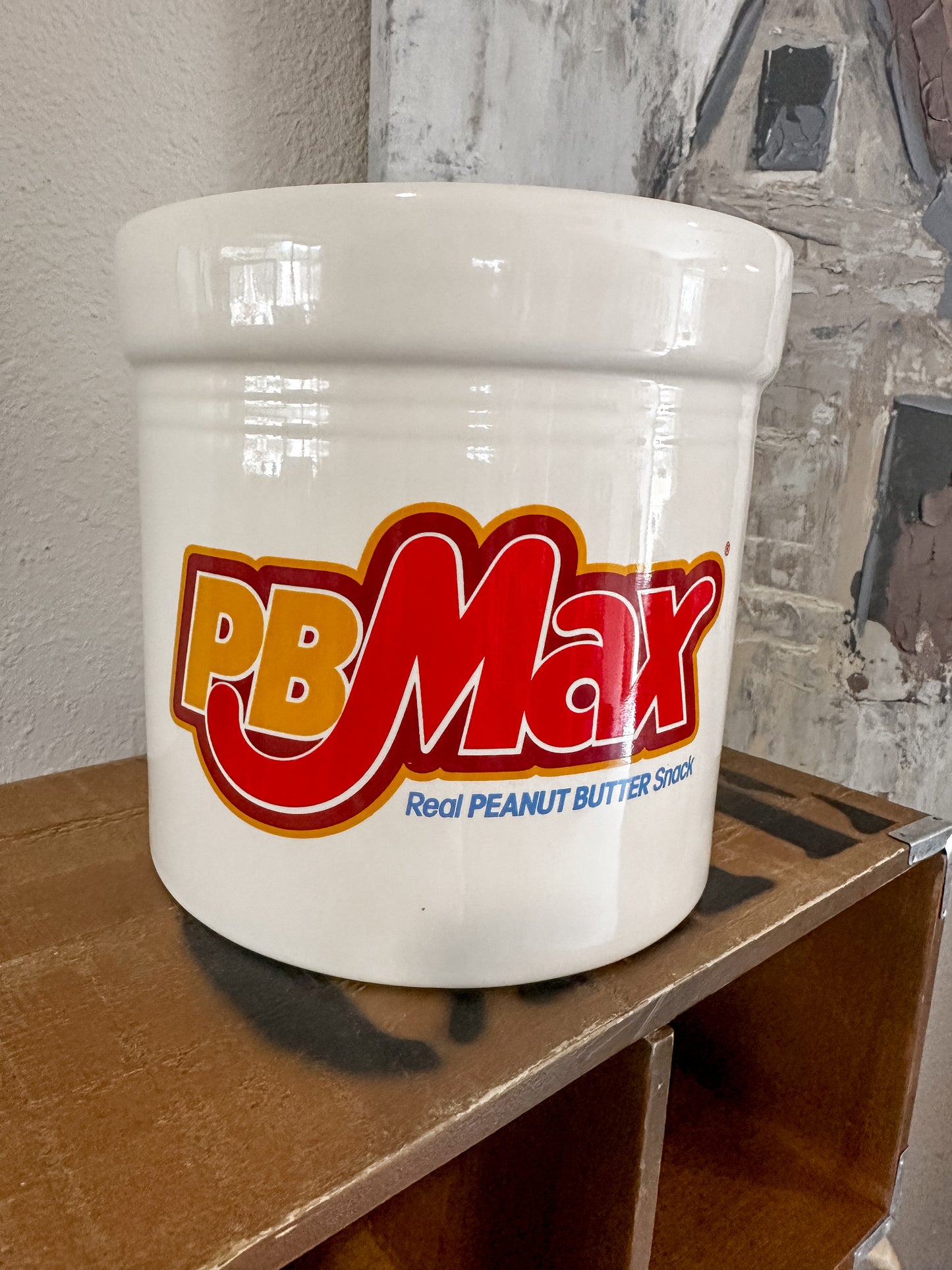 VINTAGE PFALTZGRAFF PB MAX REAL PEANUT BUTTER SNACK COOKIE JAR (no lid)