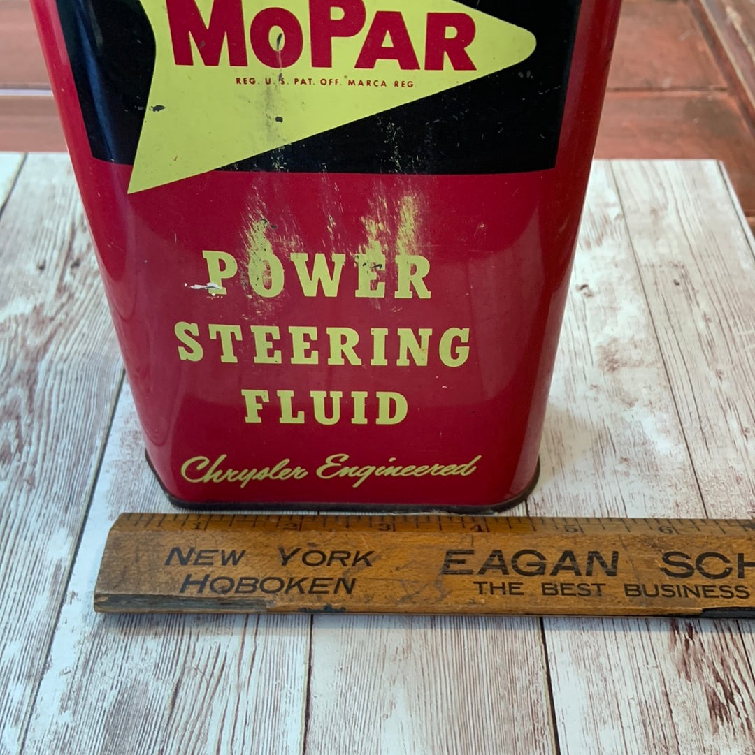 Rare Vintage Mopar Power Steering Fluid Quart Tin