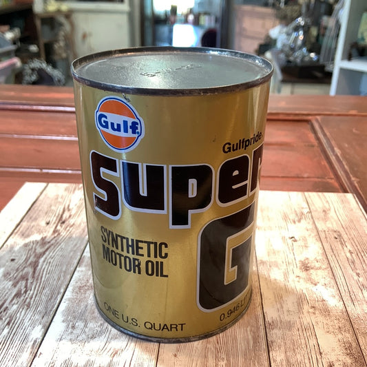 Super cool Gulf Super G Motor Oil Can