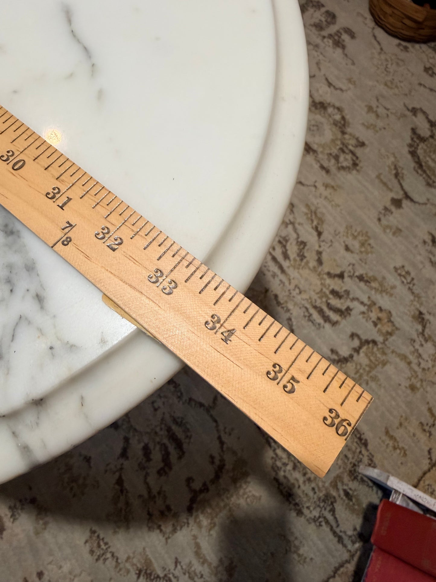 Victorian Revival Marble Top Vintage Table