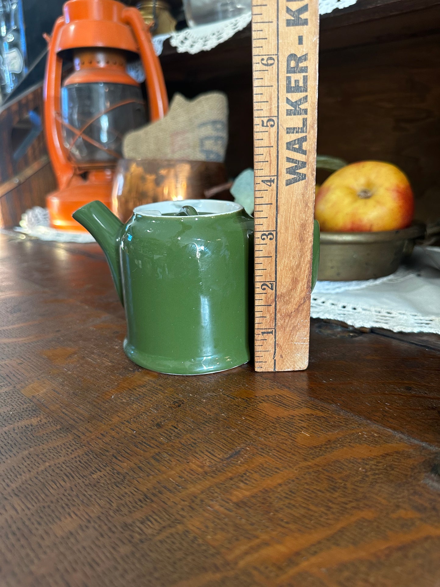 #1 Adorable Vintage Restaurant ware-Hall dark green individual tea pot