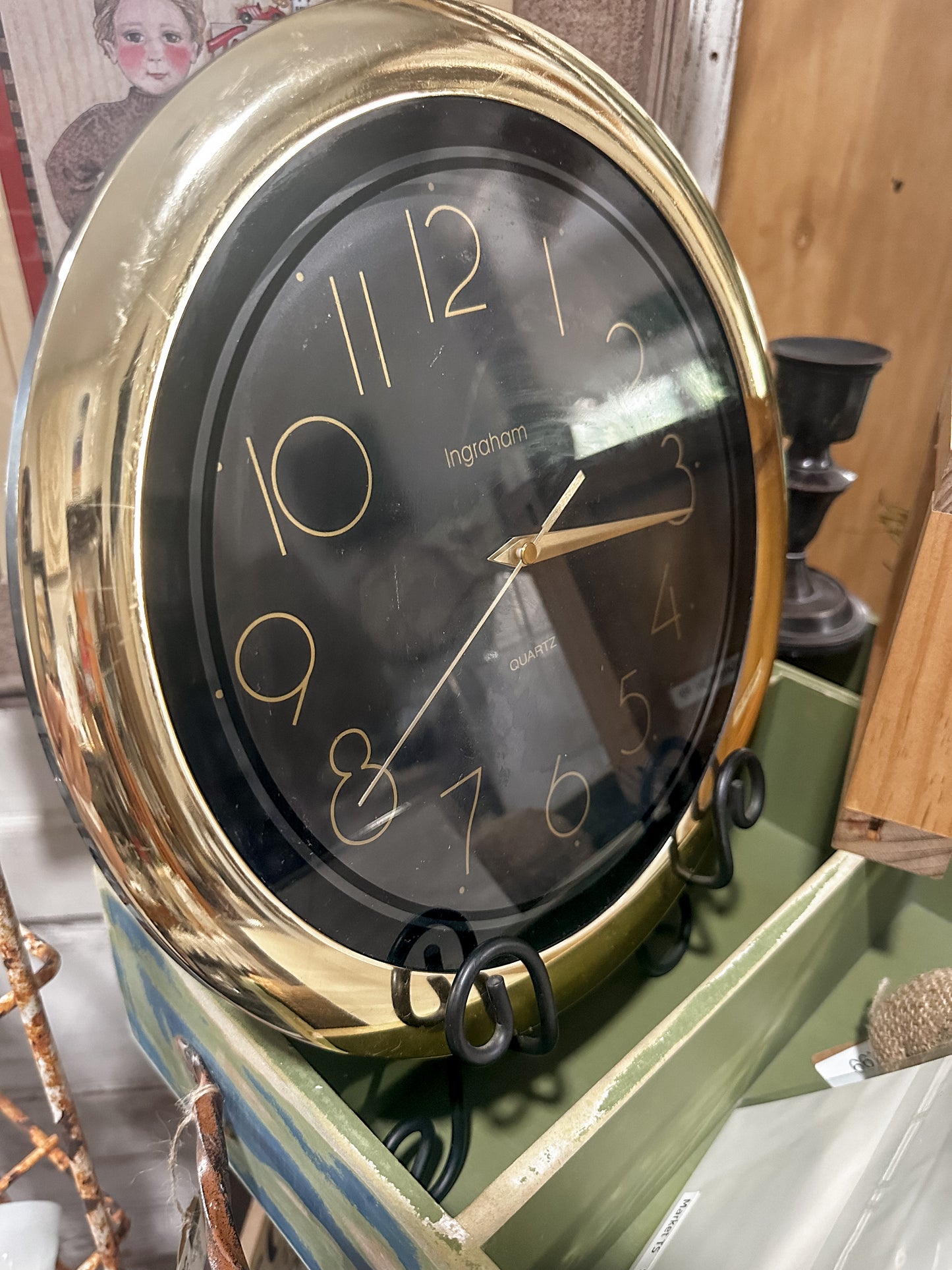 Vintage Working Ingraham Quartz Clock