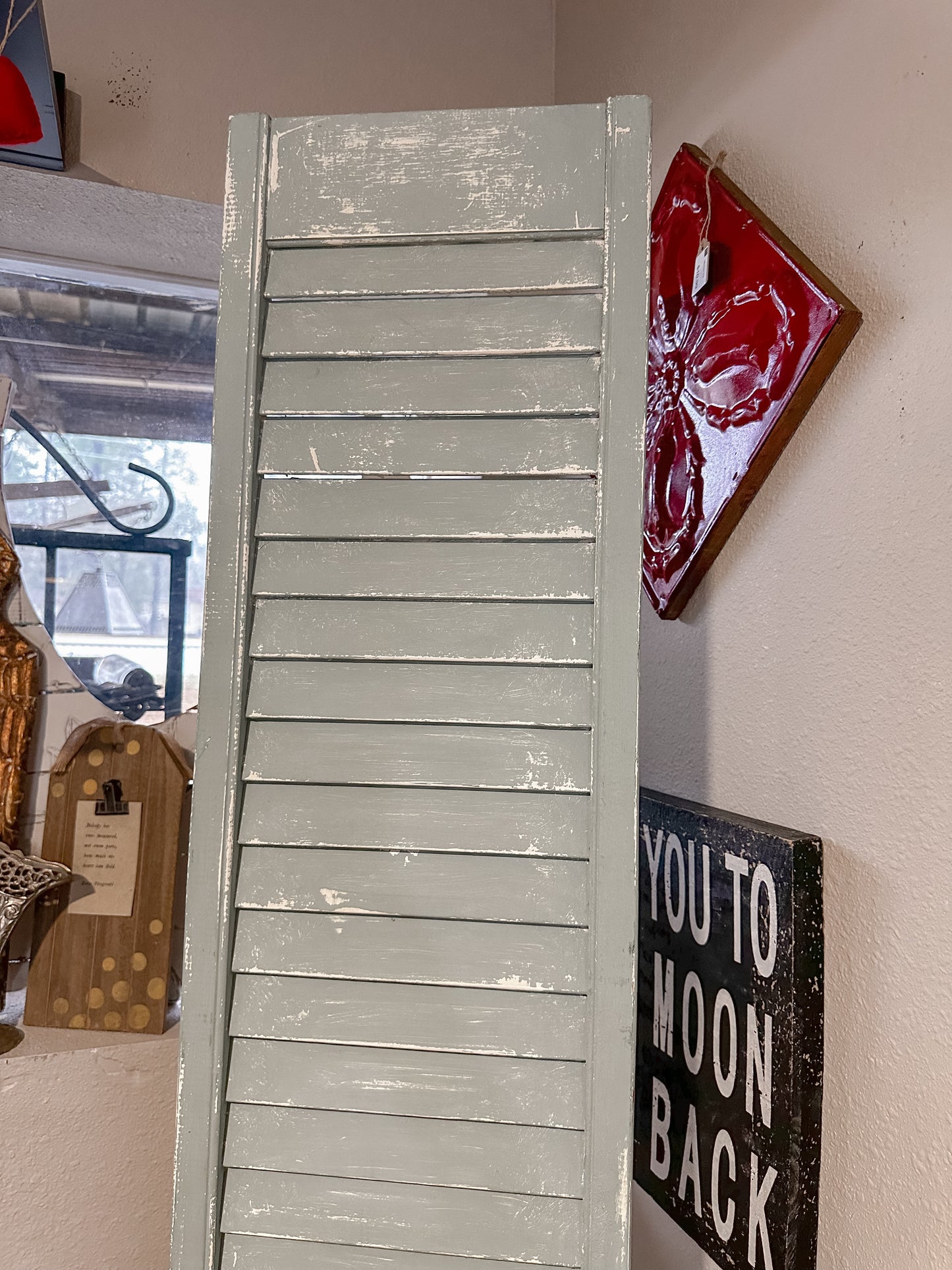 Robins Egg Blue Distressed Shutters