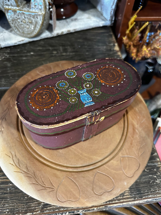 Primitive Hand painted Wooden Box