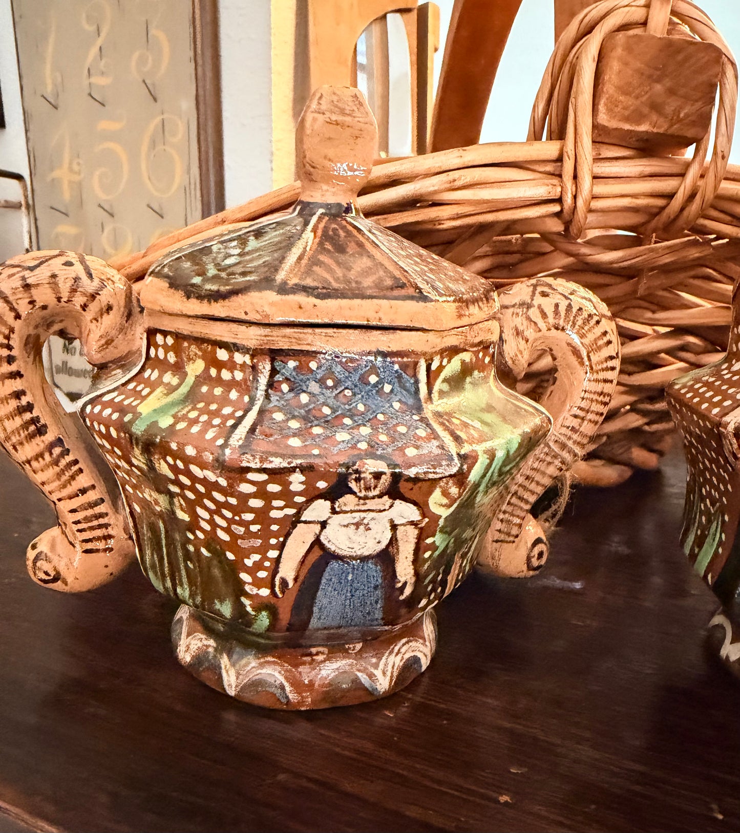 Rare Vintage Handmade Mexican Pottery Set