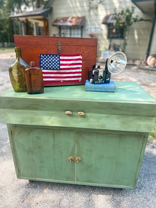 1960’s Refinished in English Boxwood Green, Bar Piece