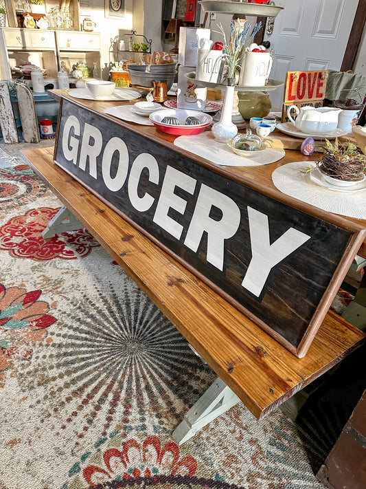 Solid Wood Large Grocery Sign