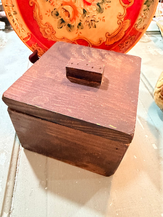 Vintage Handmade Solid Wood Box